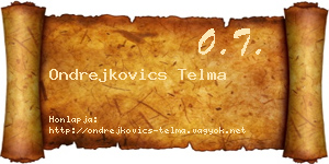 Ondrejkovics Telma névjegykártya